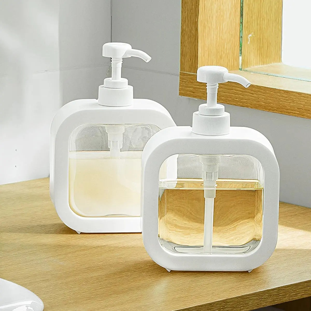 Modern Hand Soap Dispenser β Transparent Pump Bottle (300ml/500ml)