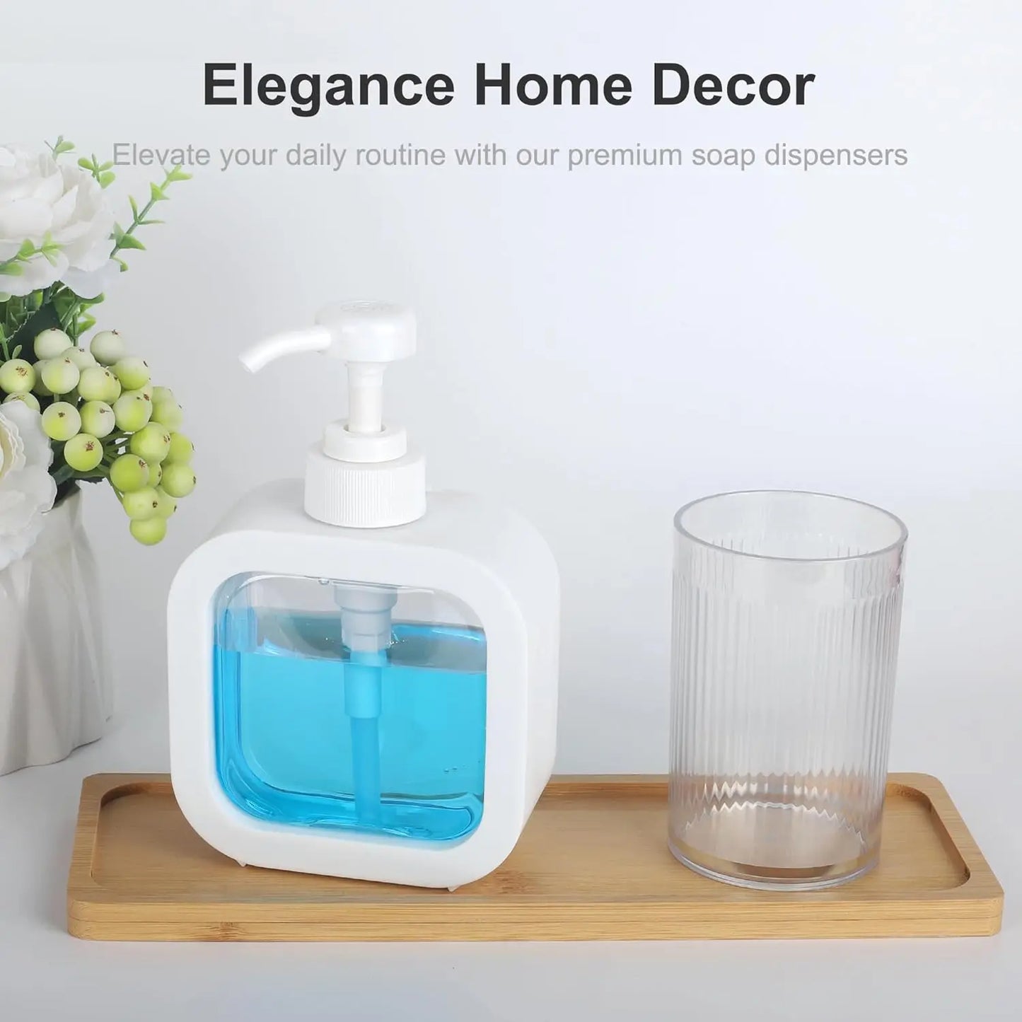 Modern Hand Soap Dispenser β Transparent Pump Bottle (300ml/500ml)