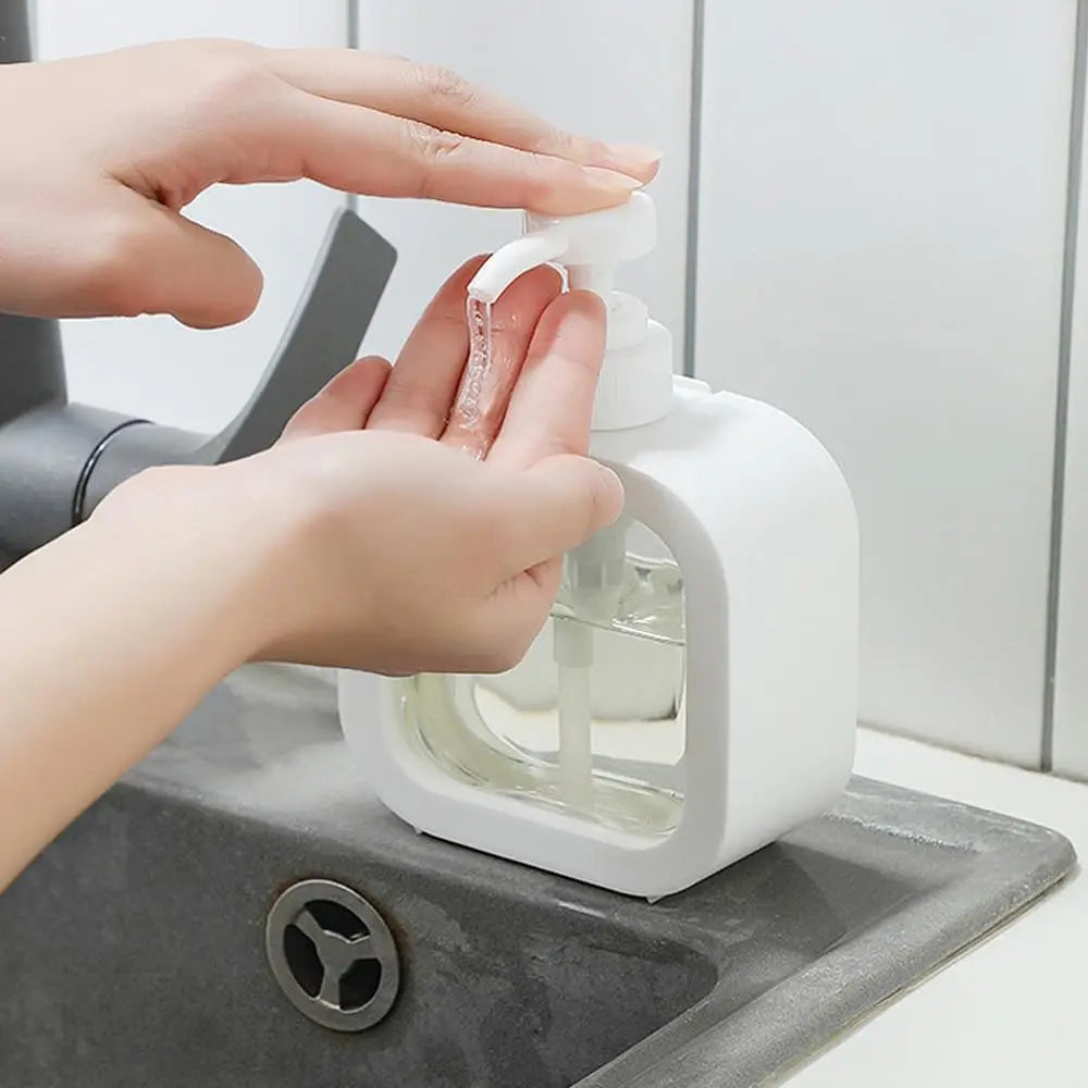 Modern Hand Soap Dispenser β Transparent Pump Bottle (300ml/500ml)