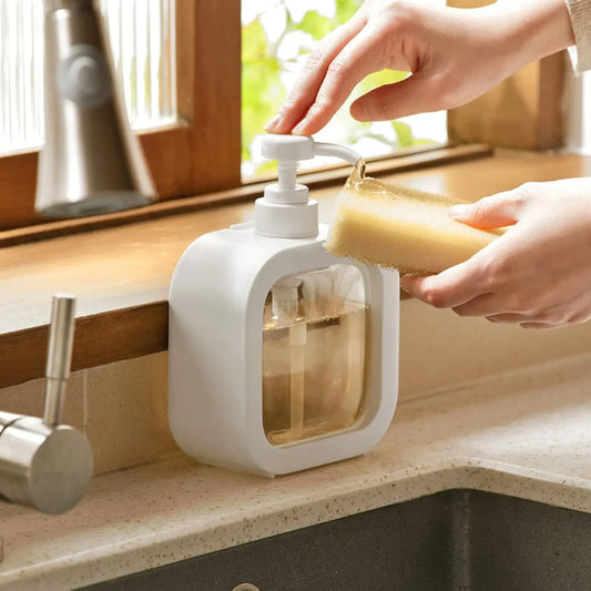 Modern Hand Soap Dispenser – Transparent Pump Bottle (300ml/500ml)